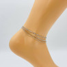 Silver ankle chain GA1710-14A