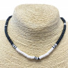 Black and white heishi necklace