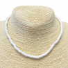 Collar fino de heishi blanco