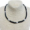 White and black heishi necklace