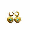 Pendientes palet de acero inoxidable dorado