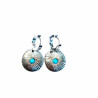 Silver-plated stainless steel palet earrings