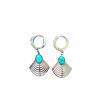 Silver-plated stainless steel filigram earrings