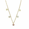 Stainless steel gold necklace small stars