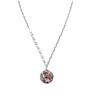 Silver-plated stainless steel necklace with message medallion