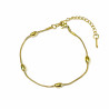 Stainless steel gold bracelet 4 beads