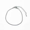 Silver-plated stainless steel full chain bracelet