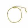 Pulsera de cadena fina de acero inoxidable chapado en oro