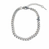 copy of Silver-plated stainless steel bracelet with large links