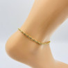 Gold-plated stainless steel twisted ankle chain