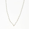 Necklace stainless steel gold small beads long