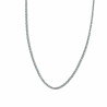 Silver-plated stainless steel necklace, long