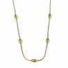 Collar acero inoxidable chapado en oro 4 cuentas largo