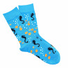 Seahorse and seashell socks