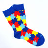 Mehrfarbige Puzzlesocken