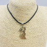 Collier fantaisie acier filles Chat