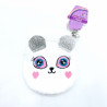 Set of white cat pocket key rings