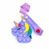 Estuche llavero unicornio violeta Pop It