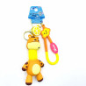 Giraffe accordion neck key ring set