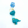 Set of dinosaur accordion neck key rings