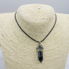 Smoked black glass necklace