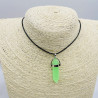 Collana in vetro verde fluorescente