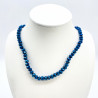 Collier cristaux épais Bleu métallique