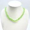 Collier cristaux épais Vert pomme