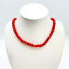 Collana in cristallo rosso spesso