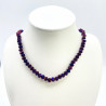 Collier cristaux épais Violet métallique