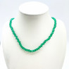 Collar de cristal fino Verde oscuro