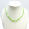 Apple green fine crystal necklace