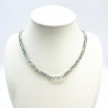 Grey fine crystal necklace