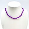 Collier cristaux fins Mauve