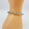 Pulsera de cristal grueso gris