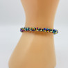 Bracciale con cristalli spessi Multicolore metallizzato