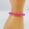 Armband aus dicken Kristallen Fuchsia-Rosa