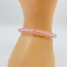 Armband aus dicken Kristallen Hellrosa