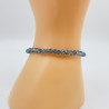 Bracciale in cristallo fine grigio blu