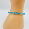 Bracciale in cristallo fine blu turchese