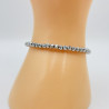 Fine crystal bracelet Metallic silver