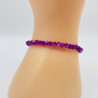 Bracelet cristaux fins Mauve