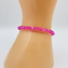 Bracciale in cristallo fine rosa fucsia