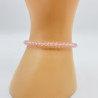 Bracelet cristaux fins Rose clair