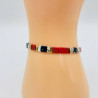 Bracelet perles balinaises GN18-65 Rouge