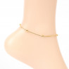 Gold-plated stainless steel anklet with single beads