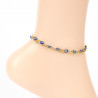 Anklet chain stainless steel gilded eye of Nazar