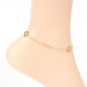 Elegant gold-plated stainless steel ankle chain