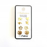 Set of gold-plated stainless steel earrings N°200