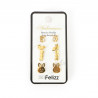 Set of gold-plated stainless steel earrings N°201